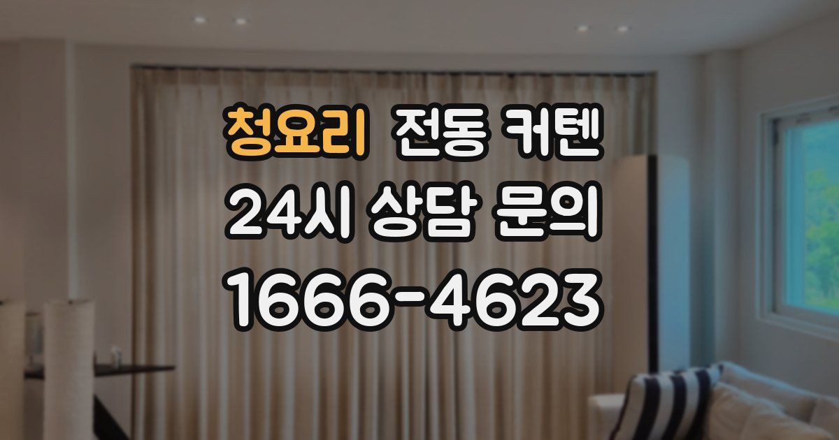 청요리 전동 커텐
