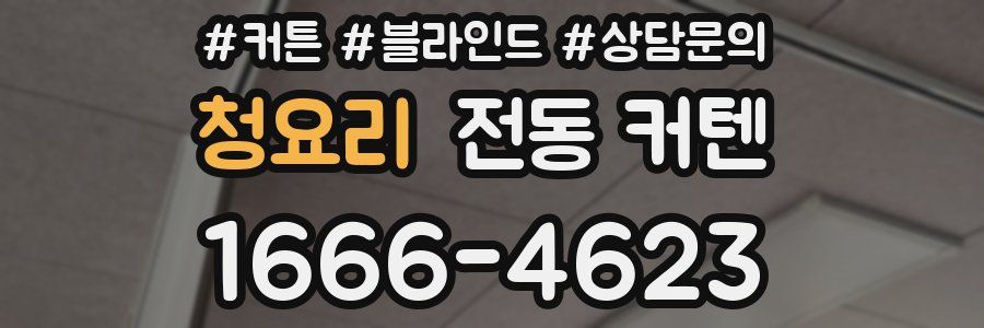 청요리 전동 커텐