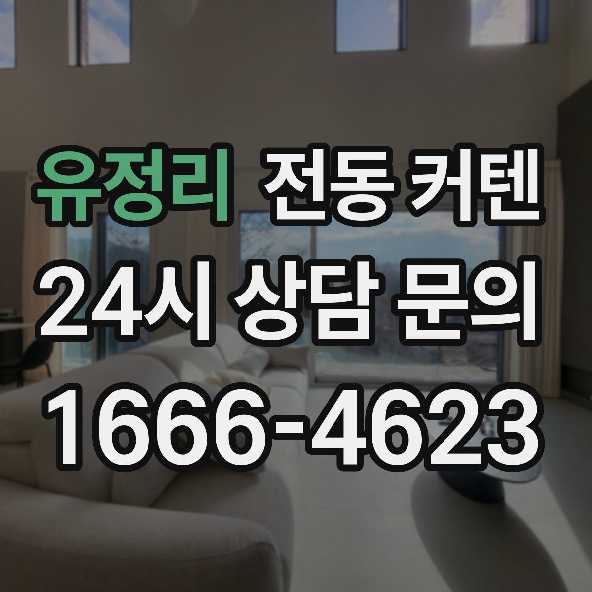 유정리 전동 커텐