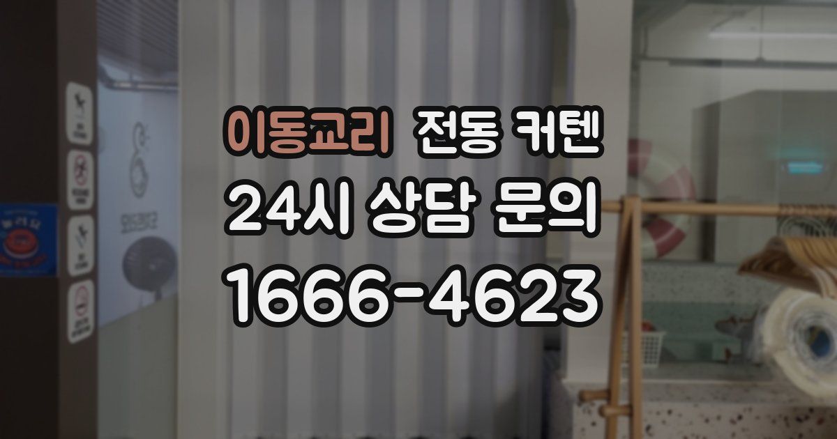 이동교리 전동 커텐