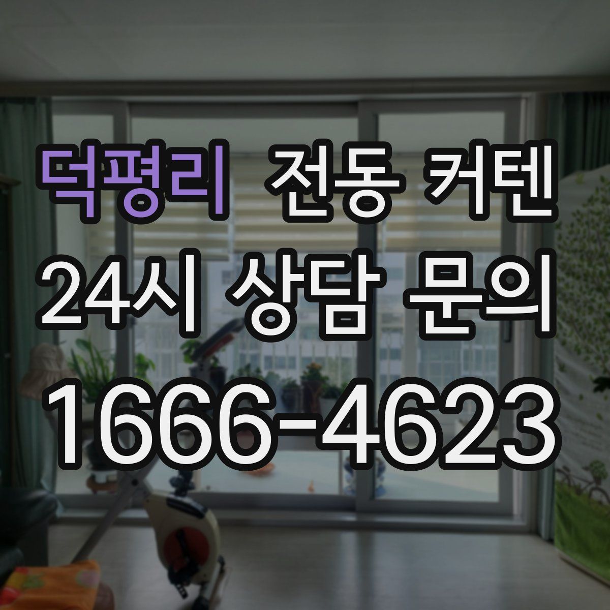 덕평리 전동 커텐
