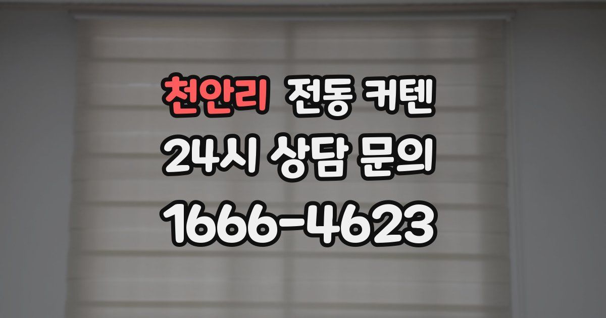 천안리 전동 커텐