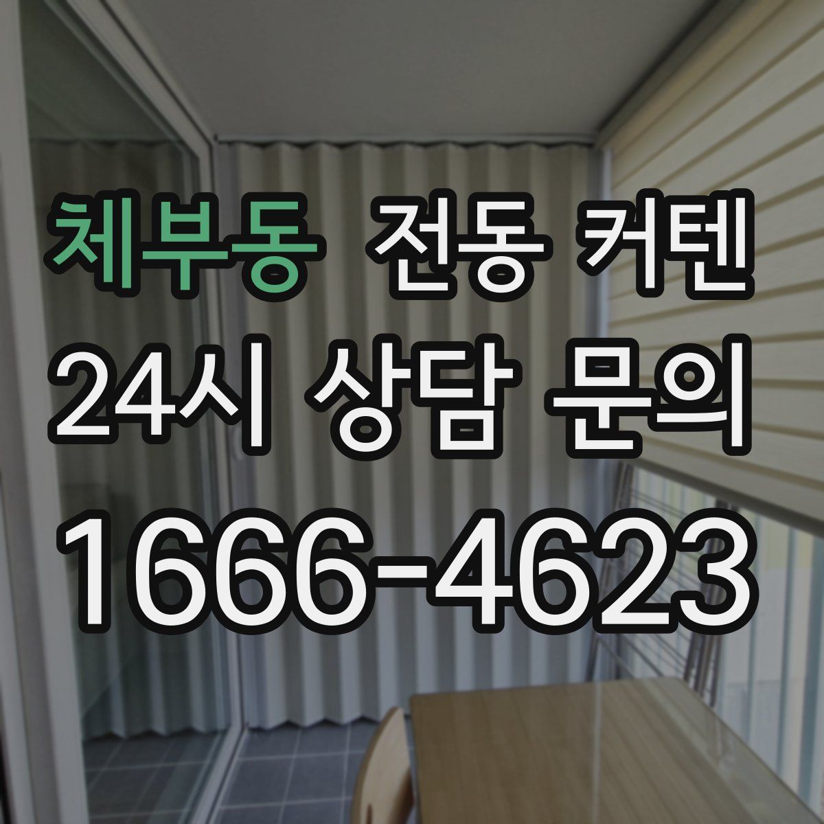 체부동 전동 커텐