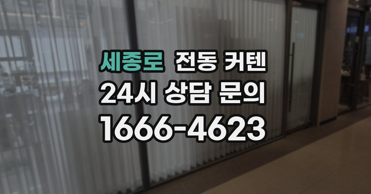 세종로 전동 커텐