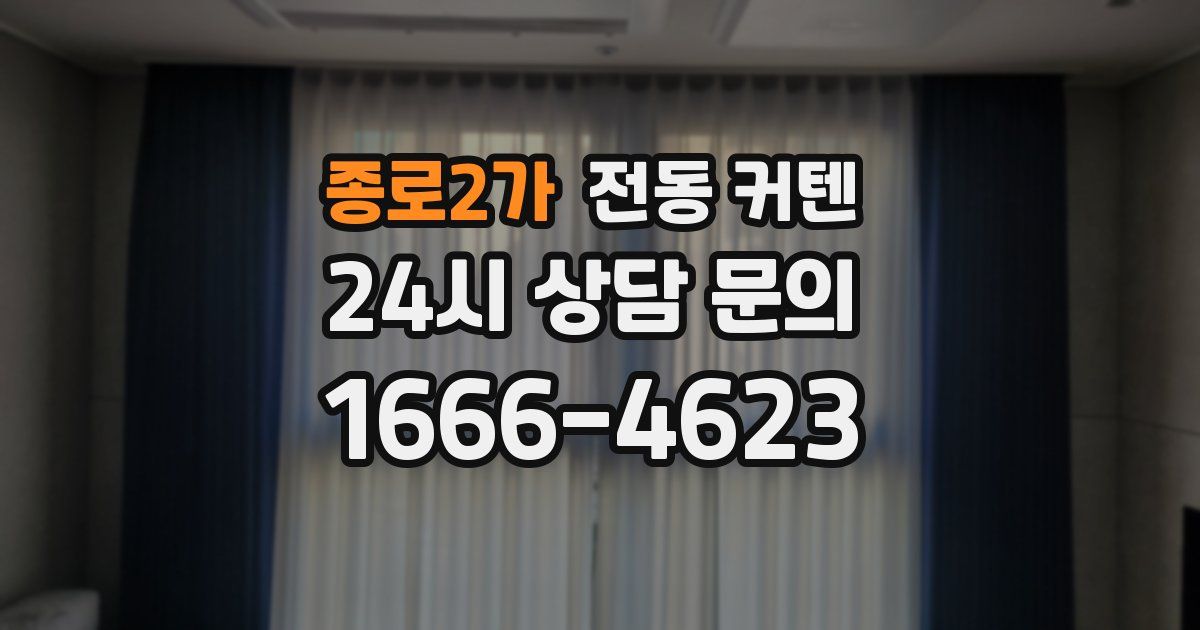 종로2가 전동 커텐