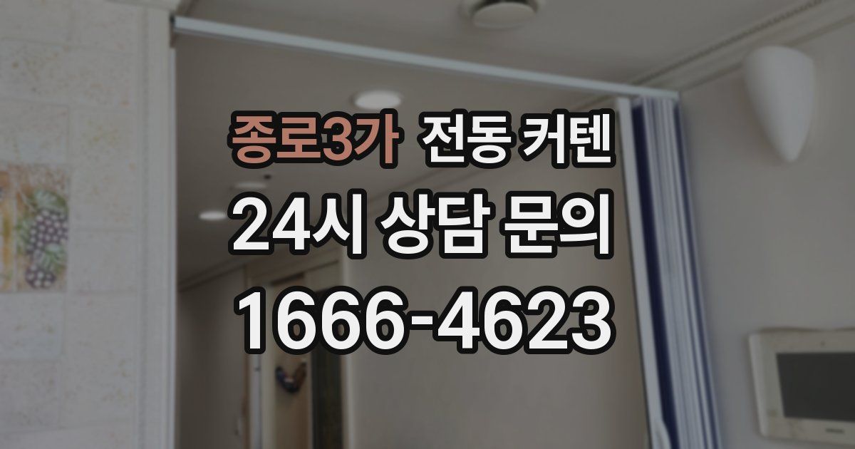 종로3가 전동 커텐