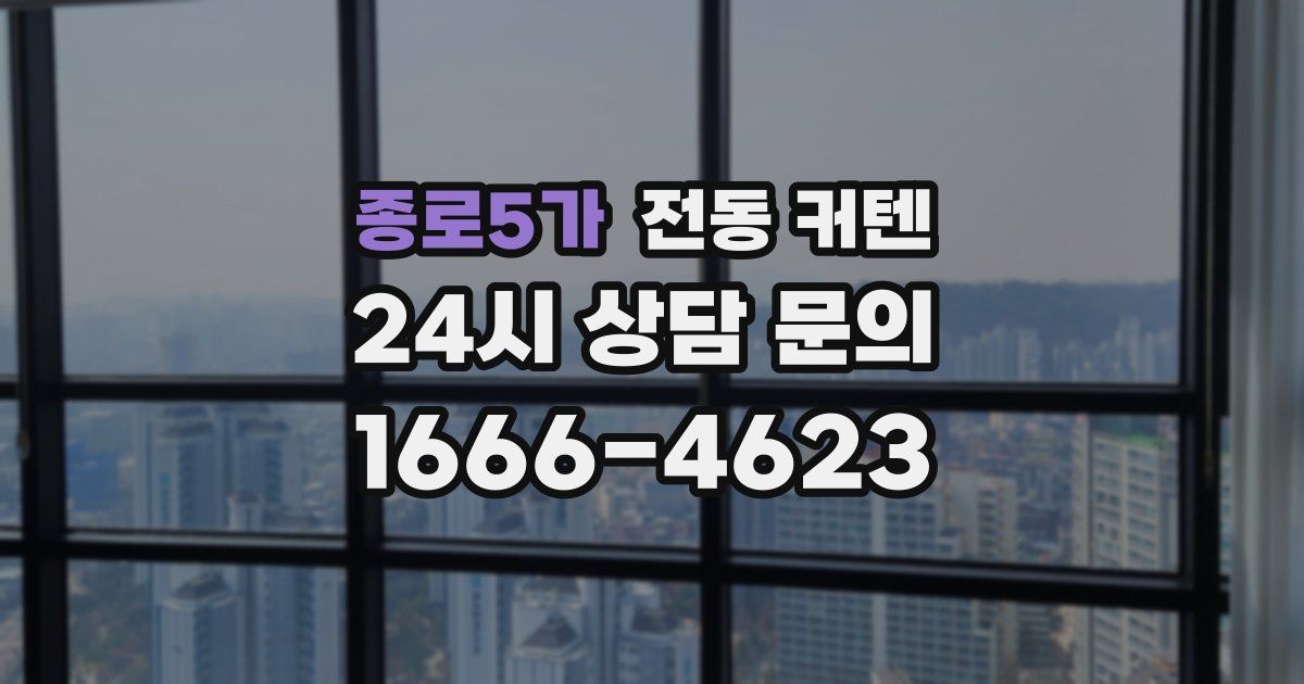 종로5가 전동 커텐