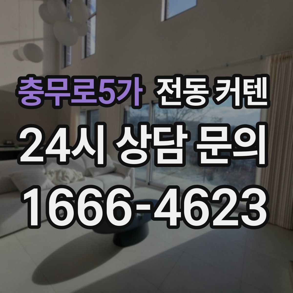 충무로5가 전동 커텐