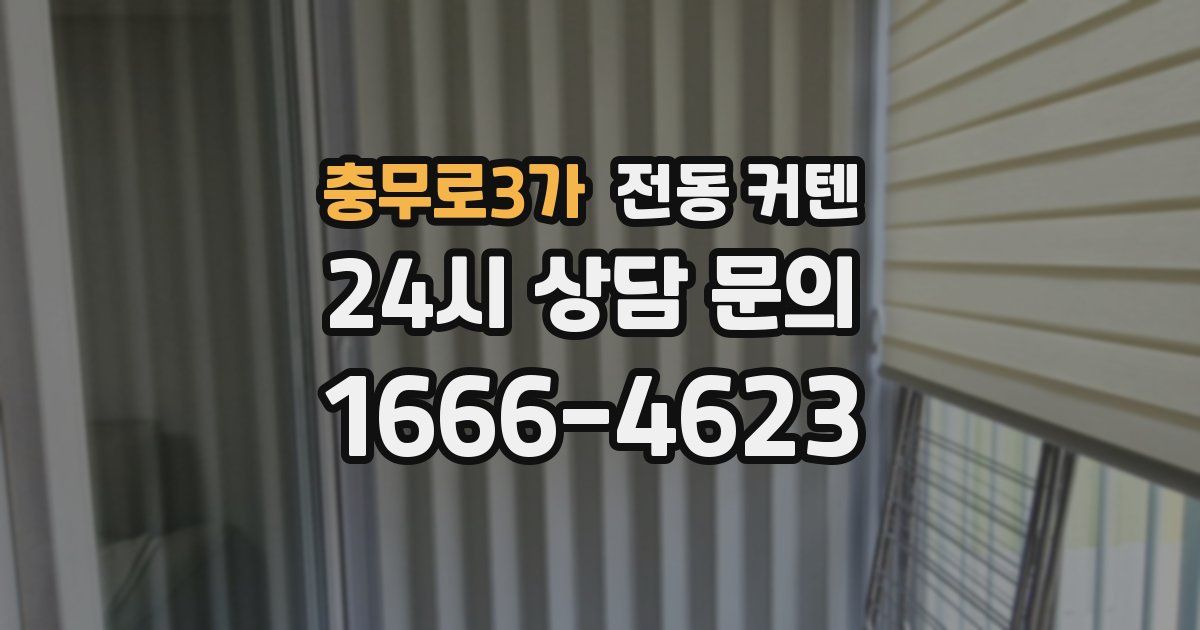 충무로3가 전동 커텐