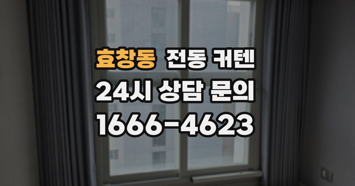 효창동 전동 커텐