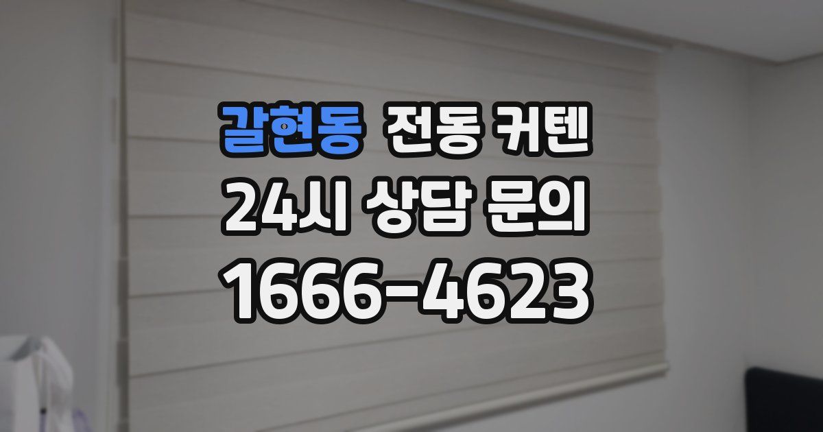 갈현동 전동 커텐