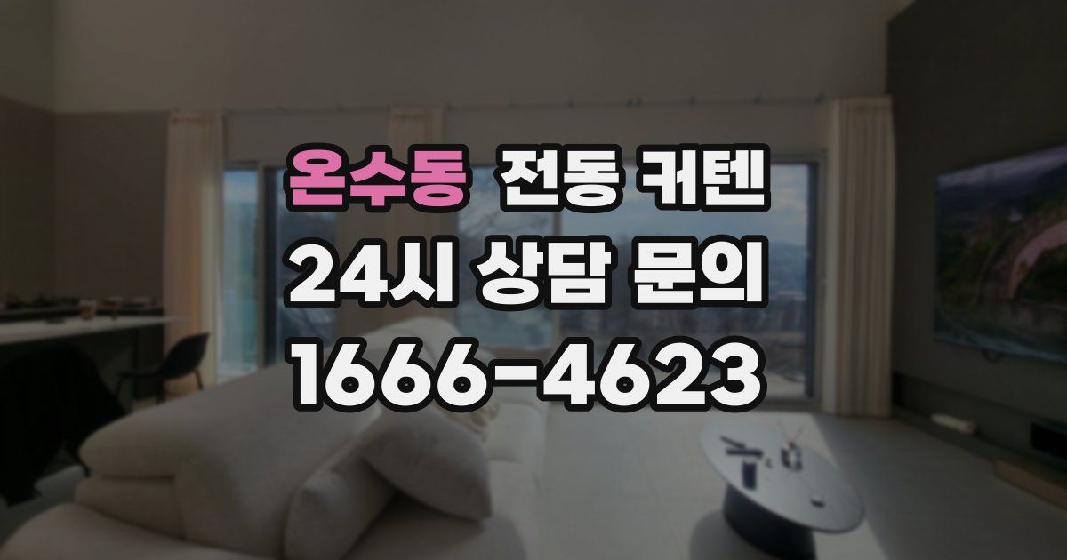 온수동 전동 커텐