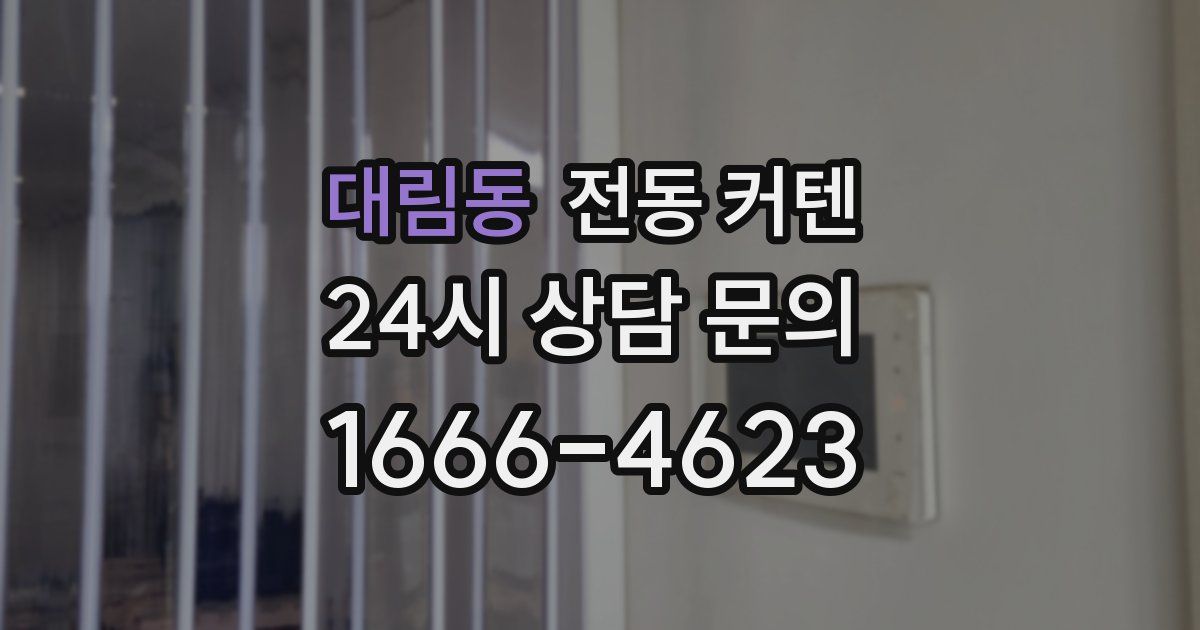 대림동 전동 커텐