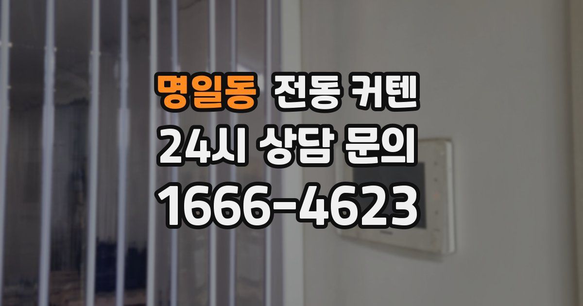 명일동 전동 커텐