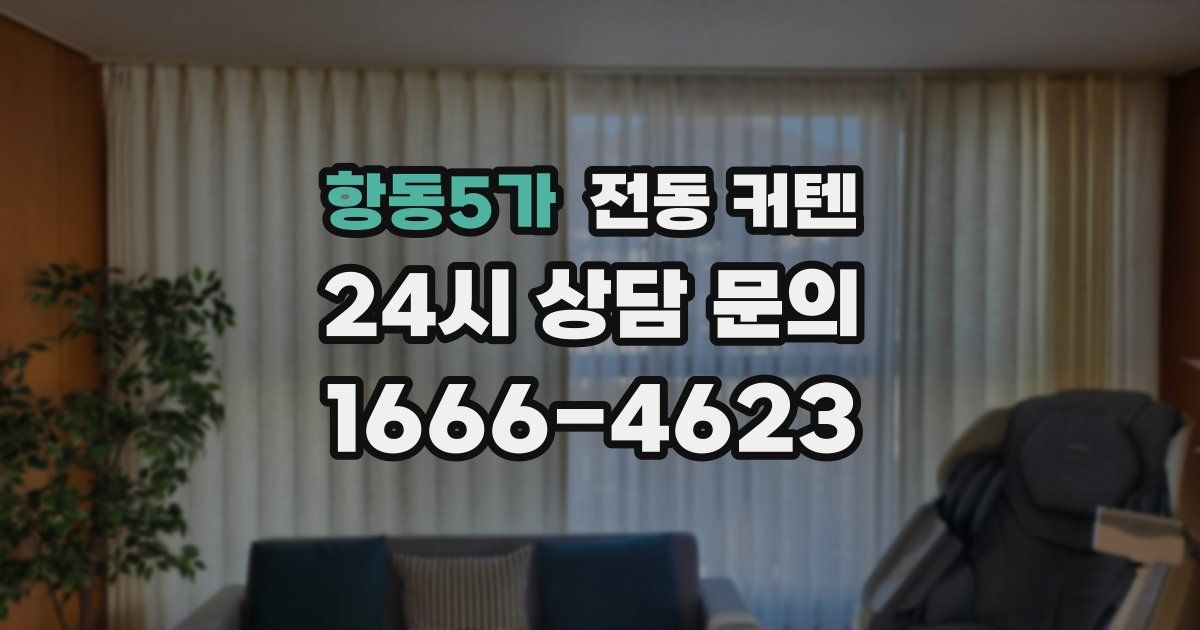 항동5가 전동 커텐