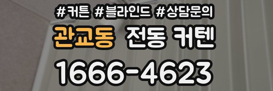 관교동 전동 커텐