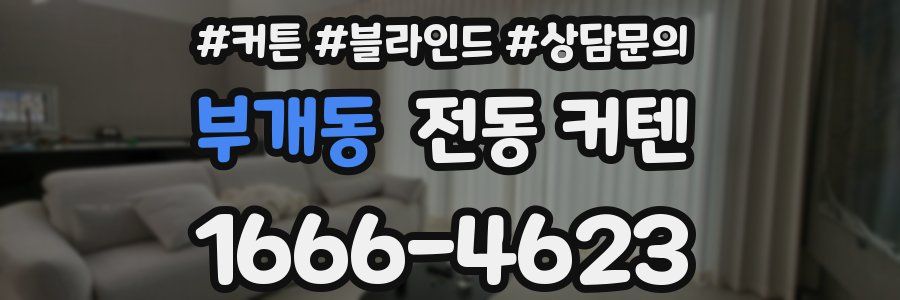 부개동 전동 커텐