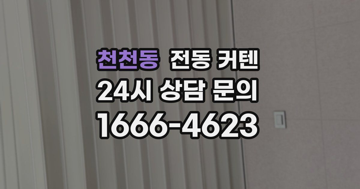 천천동 전동 커텐