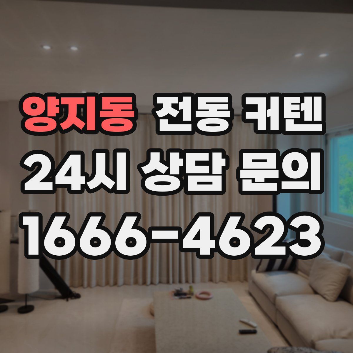 양지동 전동 커텐