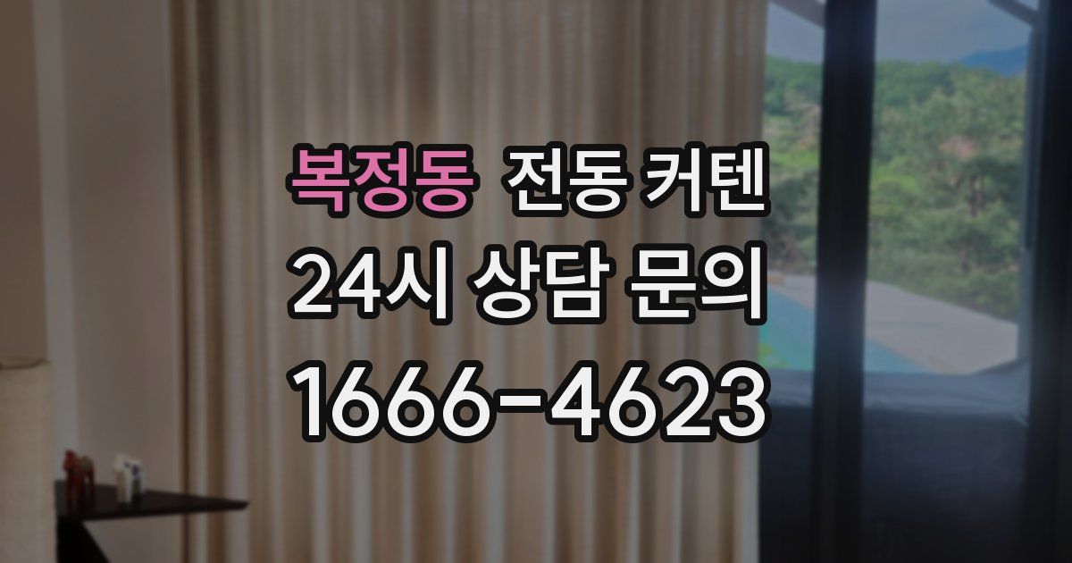 복정동 전동 커텐