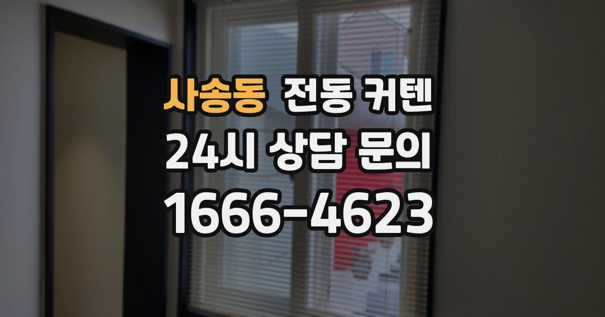 사송동 전동 커텐