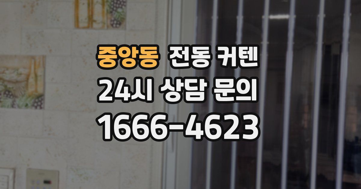 중앙동 전동 커텐