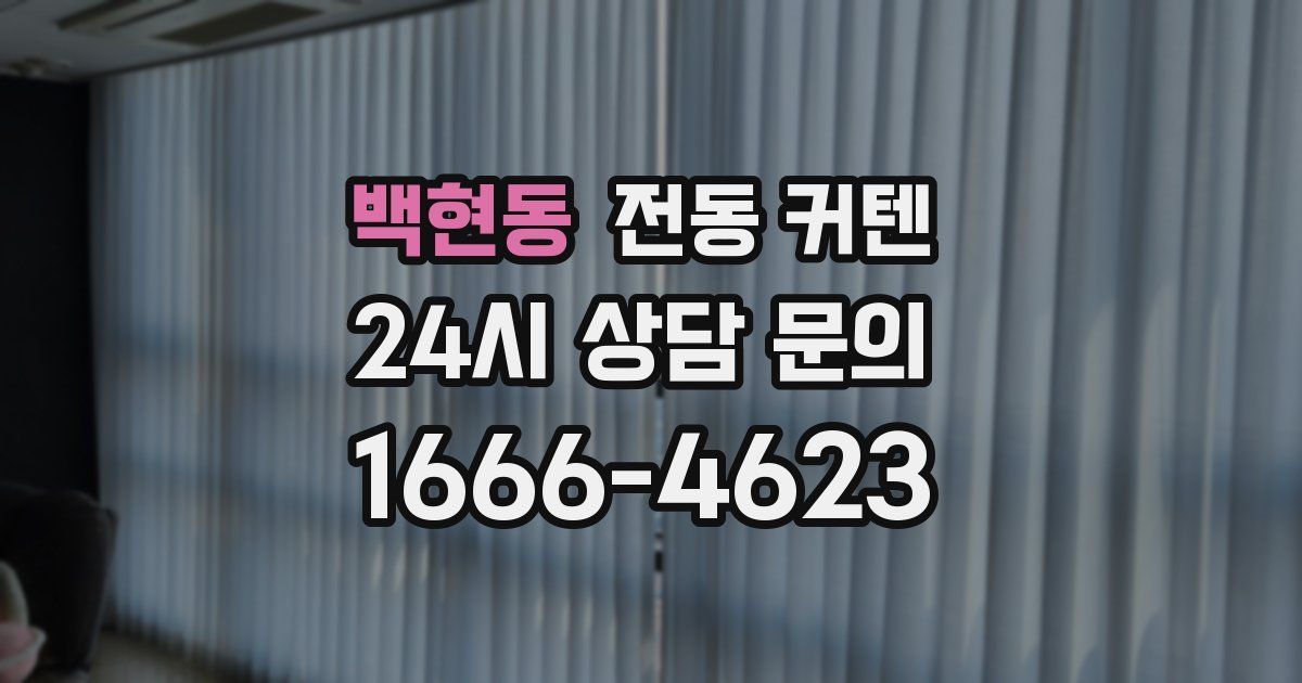 백현동 전동 커텐