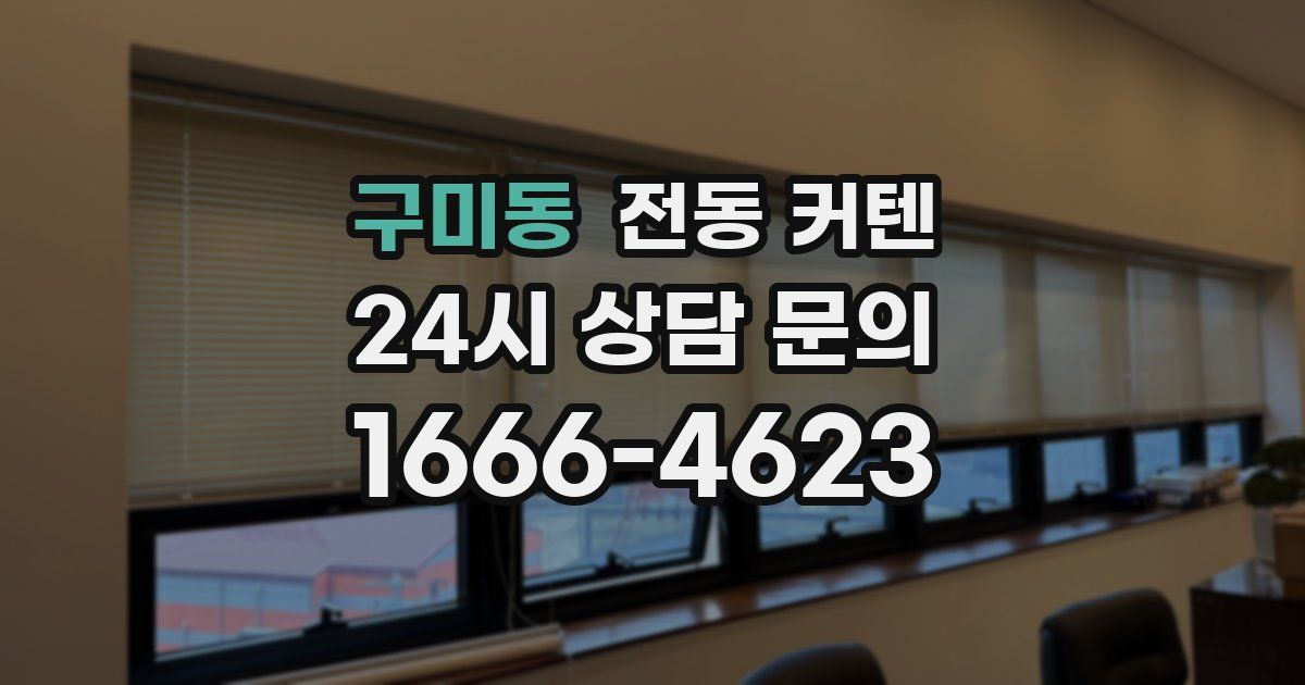 구미동 전동 커텐