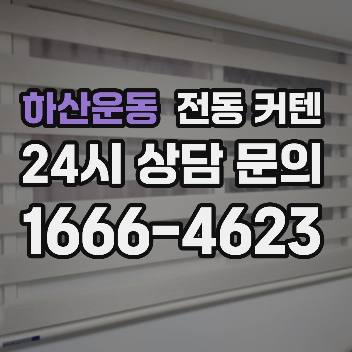 하산운동 전동 커텐