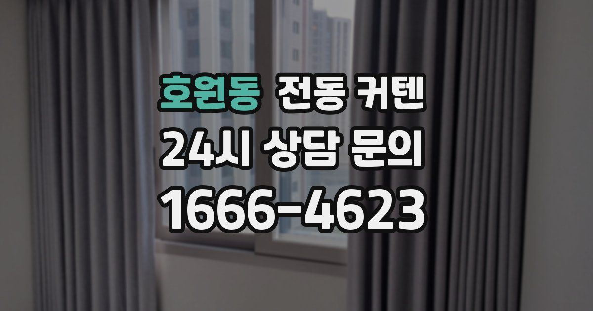 호원동 전동 커텐