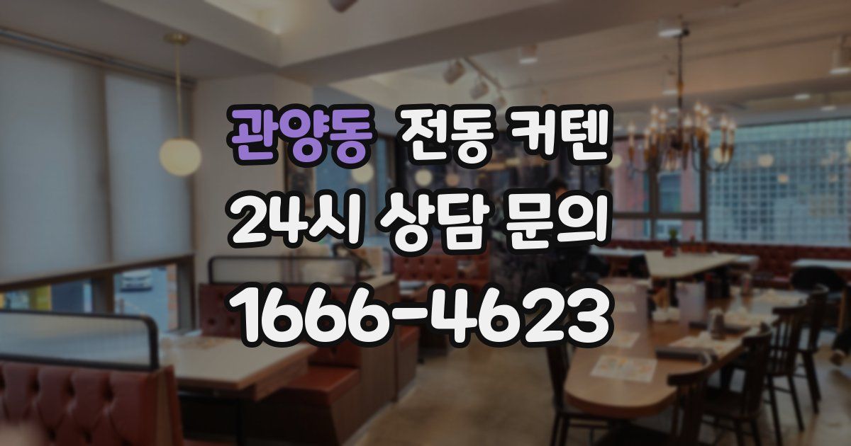 관양동 전동 커텐