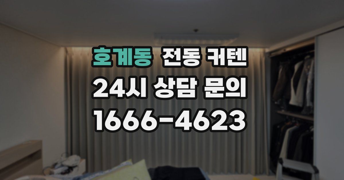 호계동 전동 커텐