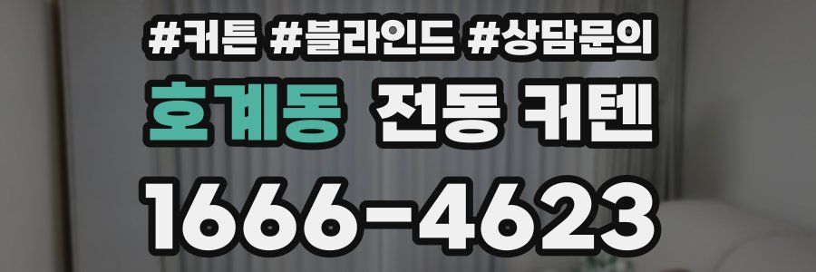 호계동 전동 커텐