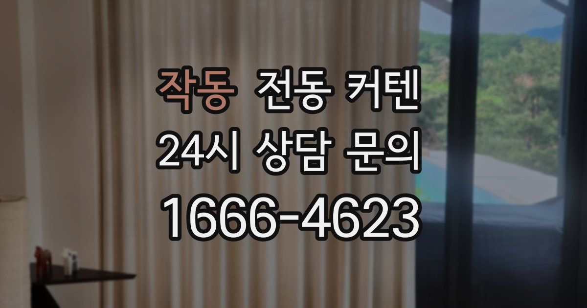 작동 전동 커텐