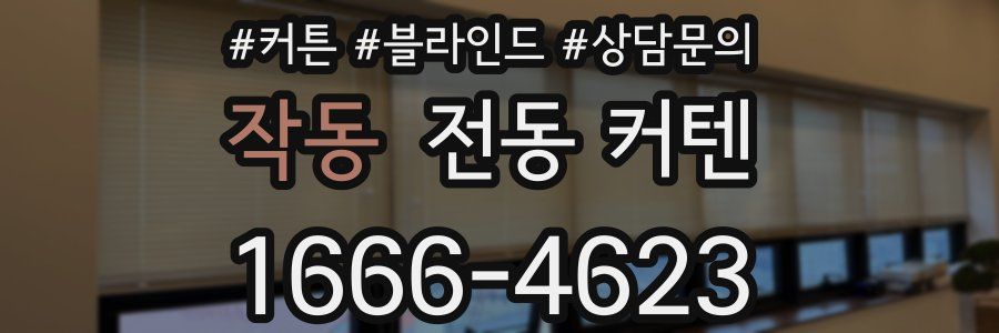 작동 전동 커텐