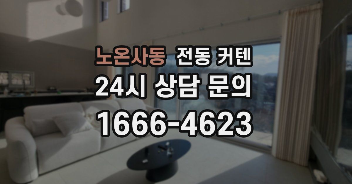 노온사동 전동 커텐