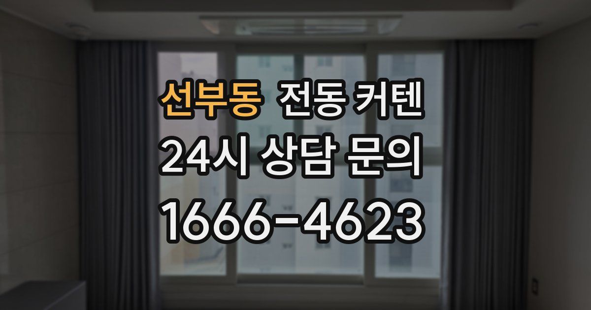 선부동 전동 커텐