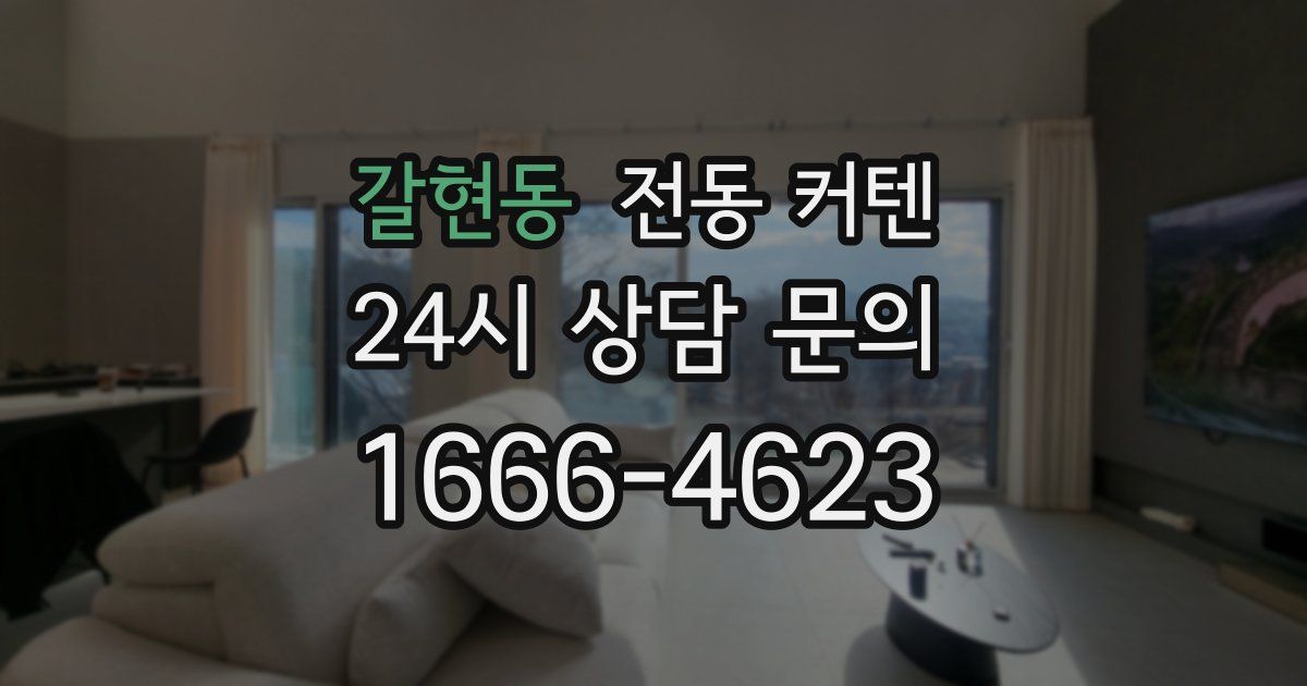 갈현동 전동 커텐