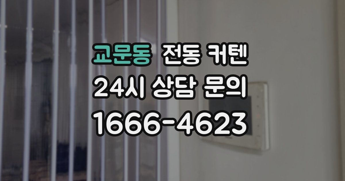교문동 전동 커텐
