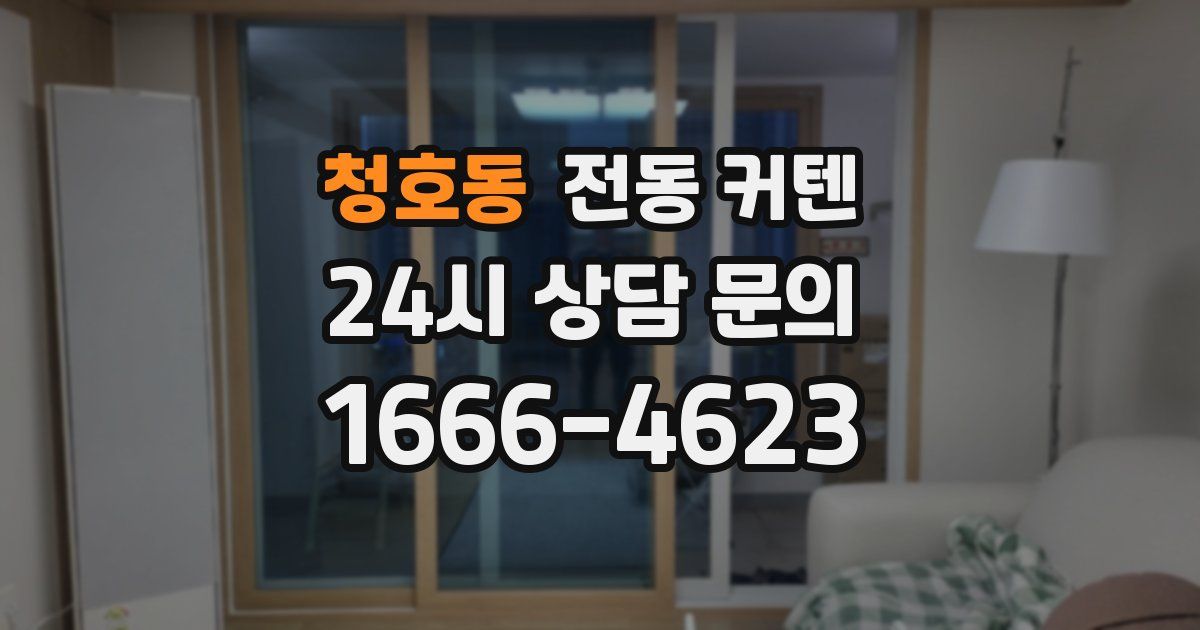 청호동 전동 커텐