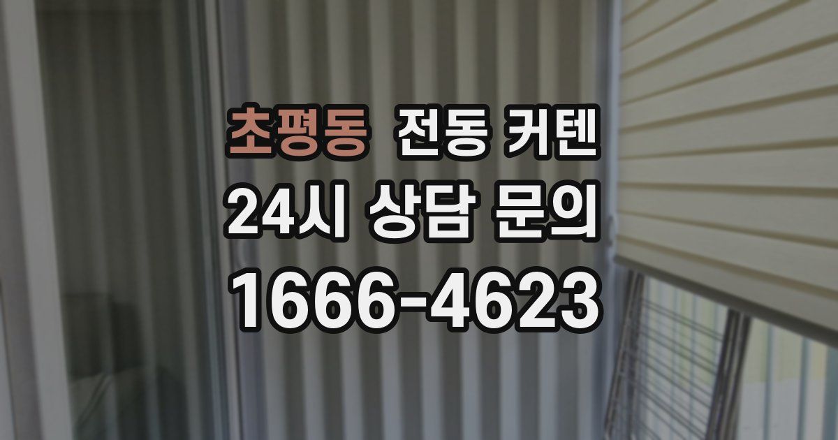 초평동 전동 커텐