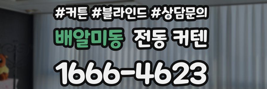 배알미동 전동 커텐