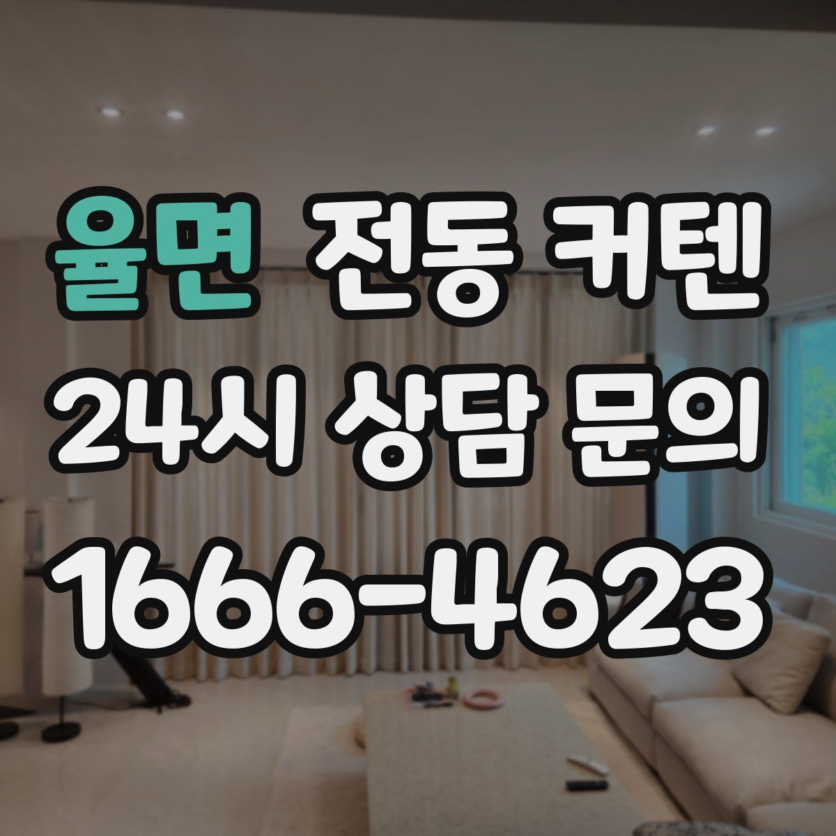 율면 전동 커텐