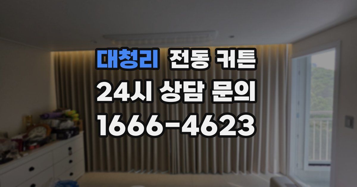 대청리 전동 커튼