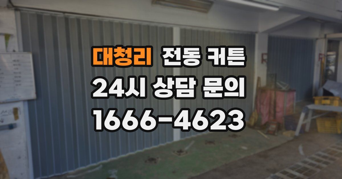 대청리 전동 커튼