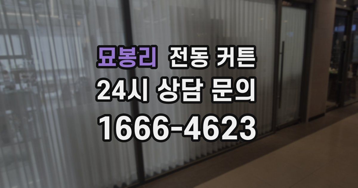 묘봉리 전동 커튼