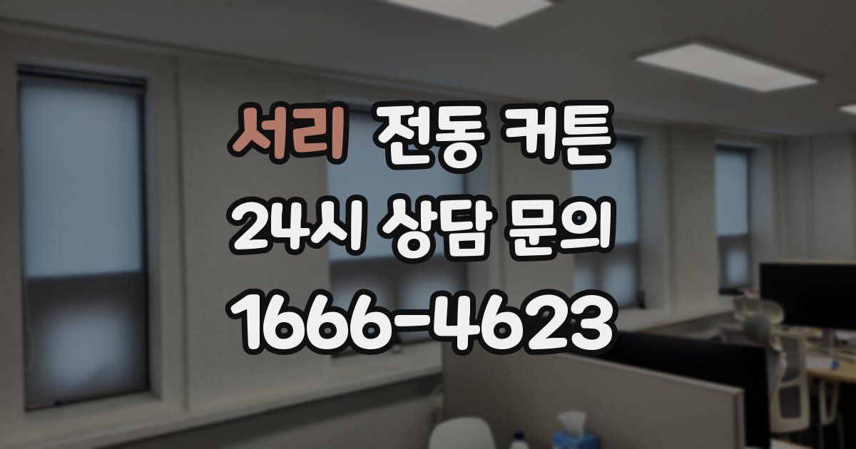 서리 전동 커튼