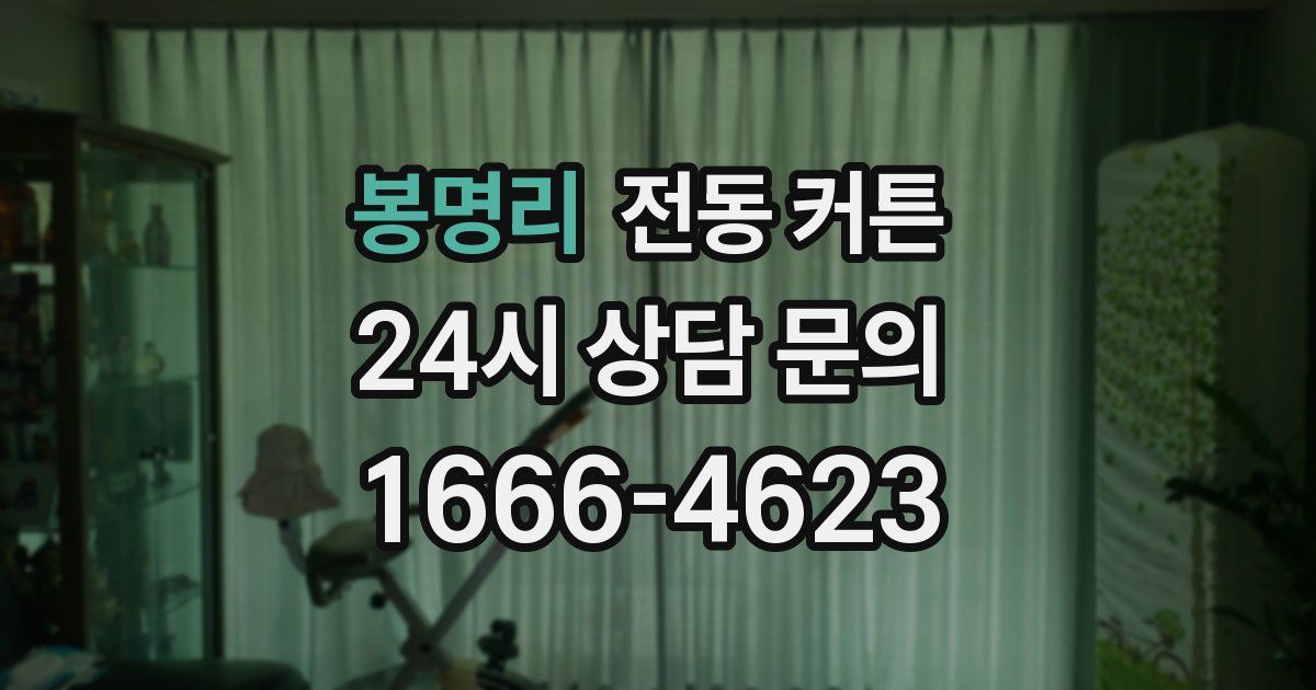 봉명리 전동 커튼