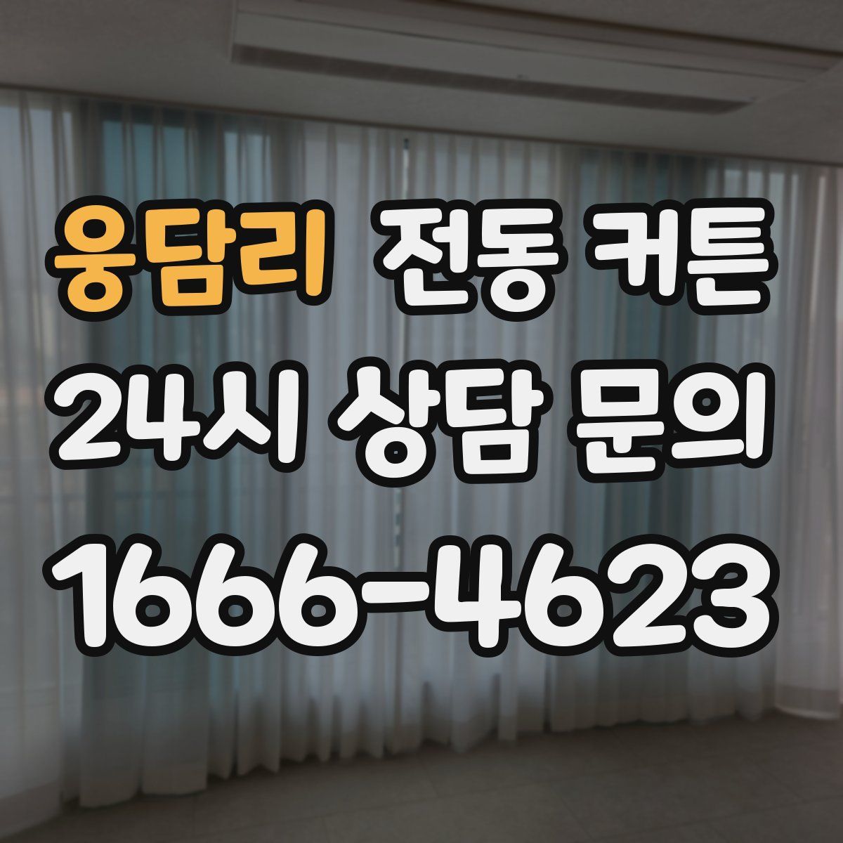 웅담리 전동 커튼