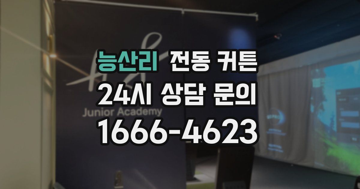 능산리 전동 커튼